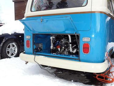 VW Bus with Xtreme Engine Compartment Heater