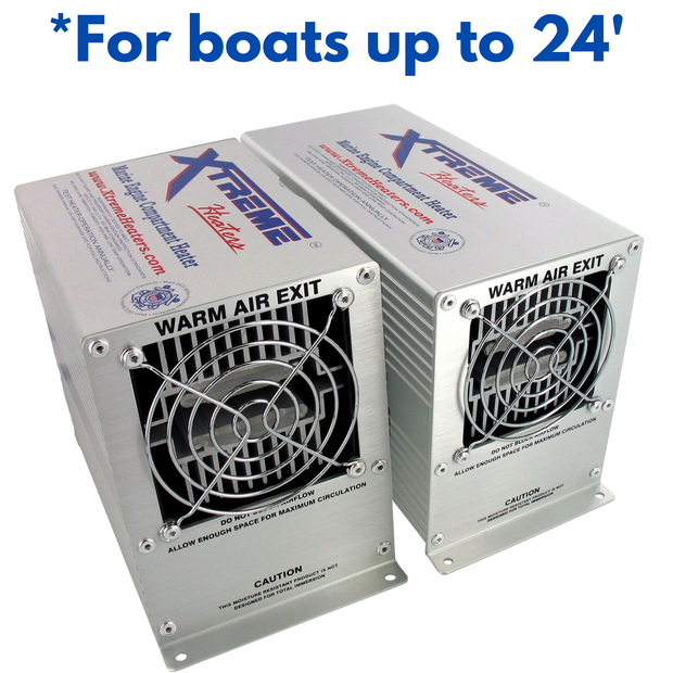 TWO Xtreme Heaters Small 400W XHEAT Boat Bilge Heaters and RVs